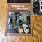 Vintage Lot Of 3 Macrame 70   s Instruction Pattern Books Plant Hangers   Decor