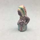 Antique Native American Cigar Store Indian Chief Figure Miniature Bisque 2 25 