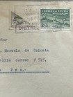 1953 Bolivia Cover 1953 3b Green And Bisected 1951 Sg 582 And 548 To La Paz
