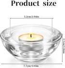 Clear Glass Tealight Candle Holder 3  Round Tea Light Holder For Wedding Home De