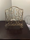 Vintage Bronze Metal Pier 1 Cookbook Book Bible Stand Recipe Holder Easel