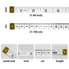 3 Pcs Body Measuring Tape  Dual Scale Standard   Metric Measurements Tape Scale
