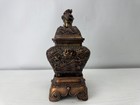 Y10018 Kouro Copper Incense Burner Signed China Antique Fragrance Aromatherapy