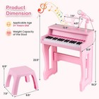 Toy Piano Keyboard For Kids  37 Keys Musical Keyboard With Adjustable Microphone