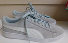Puma Vikky V2 Shoes Womans Size 11 Plein Air White Silver Suede Soft Foam