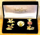 Vintage 1999 Wdcc Retired 5pc Pin Set Tinker Bell Bambi Field Mouse Donald Daisy