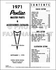 Pontiac Mechanical Parts Book 1971 1970 1969 1968 1967 66 Master Chassis Catalog
