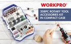 Workpro 208pc Dremel Rotary Tool Accessories Kit Grinding Sanding Polishing Set