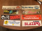 Vintage World Football League Lot Of 8 Bumper Stickers - Blazers  Suns  Wheels