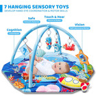 Baby Gym Play Mat  8-in-1 Ocean Theme Tummy Time Mat   Ball Pit  Washable Baby A