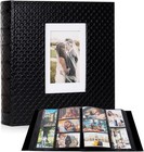 Photo Album For 4x6 Pictures 600 Pockets Black Inner Page Button Grain Leathe   