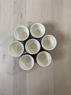 Art Deco Egg Cups From Cerom  Romania  1930s  Set Of 7  Multicolored Ceramic