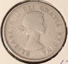 1961 Canada Quarter 25 Cents  800 Silver Coin Km  52