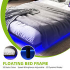 Floating Full Bed Frame With Led Charging Station