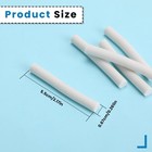 60 Pcs White Rubber Pencil Eraser Refills 6 5x55mm Replacement Sketch Art