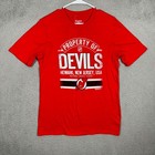 New New Jersey Devils Reebok T-shirt Mens Xl Red Nhl Graphic Tee Short Sleeve
