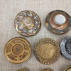 Antique Button Lot  as Is  Brass Painted Under Glass Mop Mixed Victorian Repair