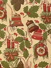 Vtg Christmas Wrapping Paper Gift Wrap 1960 Indent Ornaments Bells Gorgeous Nos