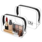 Easyfun Toiletry Bag 2pcs Tsa Approved Travel Clear Toiletry Bag For Men Black