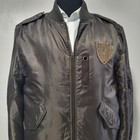 Arizona Jean Co Vtg Flyers Military Men   s  Flight Bomber Jacket Sz L Green 