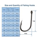 300pcs Small High-carbon Steel Barbed Fishing Hooks With Holes  10 Specificat   