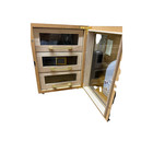 Glass Front Cigar Humidor With Hygrometer And Humidifier - 13 5 Inches Height