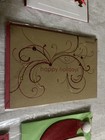 Papyrus Lot Of 6 Christmas Holiday Cards  Sparkle Embellished Santa 3d Stones 