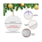 50 Pcs Ceramic Sublimation Ornament Blanks Bulk 3 Inch White Round Crafts Diy   