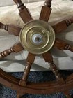 Vintage 36 Inch Big Ship Steering Wheel Wooden Teak Brass Nautical Pirate Ship s
