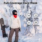 1 2pcs Balaclava Full Face Mask Winter Warm Fleece Windproof Outdoor Cycling Hat