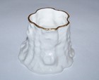 Antique Royal Worcester England Porcelain Toothpick Holder Tree Trunk