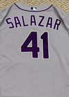 Salazar Size 46  41 2021 Colorado Rockies Game Used Jersey Issued Road Mlb Holo