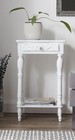 Wood Shabby-cottage whites Aged Side end Table night Stand New 