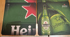 Heineken 4  Square Double Sided Beer Coaster Cardboard Lot Of 12    Nos   Mint  