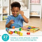Melissa   Doug Deluxe Wooden Lacing Beads - Educational Activity With 27 Beads