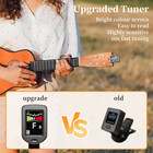 Clip-on Guitar Tuner Rechargeable With Color Screen 360   Rotatable Chromatic Tun