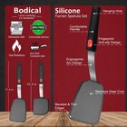 2 Pack Silicone Spatula Turner  600  f Heat Resistant Kitchen 2 Pack  Black