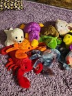 Ty Beanie Buddies Collection  lot Of 10 Beanie Buddy New Sea Life Bright Fish 