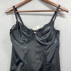 Victoria s Secret Slip Dress Womens Large Black Dream Angels Satin Lace Romantic