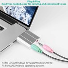 Usb Audio Adapter External Stereo Sound Card W  3 5mm Headphone Microphone Jack