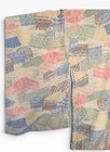 Vintage Japanese Haori Kimono Jacket Kyoto Japan Pastel Scenic Print Silk