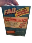 Vintage Nos Fab Laundry Powder Detergent Size Large 1950s Sealed New In Box Rare