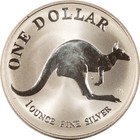 1993 Australia  1 1 Oz Silver Kangaroo - Proof-like Brilliant Uncirculated 