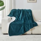  Waffle Sherpa Fleece Throw Blanket  Super Soft Fuzzy Warm  50x60 In Blue Coral