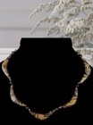 40s Japan Art Gecko Hand Painted Gold Red Green Beaded Choker Necklace 