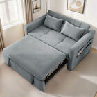 3 In 1 Convertible Sleeper 55  Sofa Bed Loveseat Pull Out Sofa Bed Couch