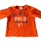 Ralph Lauren Polo Baby Long Sleeve Shirt Orange 9m Unisex