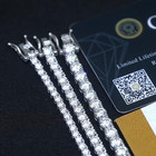 Vvs Moissanite Tennis Chain 3-5mm 18-22  925 Silver Passes Diamnd Tester
