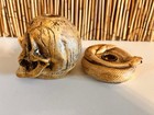2 Ea Vintage Randotti Incense Burners Medium Skull   Small Snake Made In  1960 s
