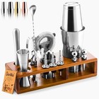 Bartender Kit     23-piece Stainless-steel Cocktail Shaker Set With Silver